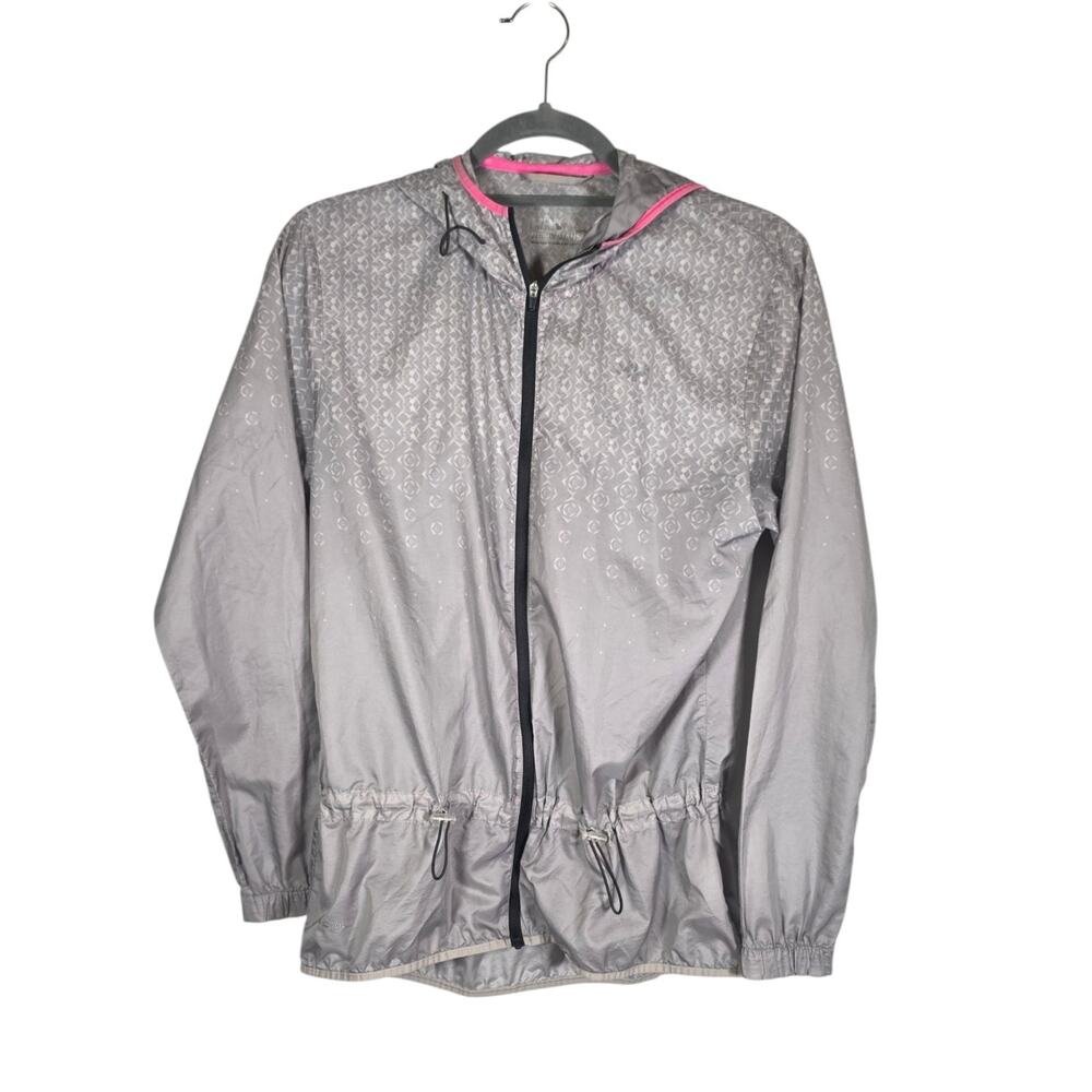 Helly Hansen X-Cool Aspire Jacket Womens Small Gray Pink Hooded Windbreaker